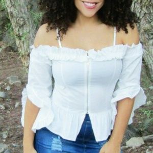 Tops - White off the shoulder blouse Tops - White off the shoulder blouse